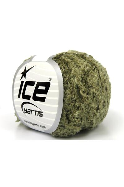 Ice yarns 6X50Gr. Viscose Fur Viscose Light Khaki Soft, Bearded, Very Fine, V...
