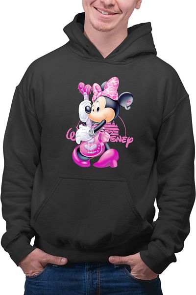 OEM Men's sweatshirt Mickey Mouse Minnie Rock n roll Music Fun