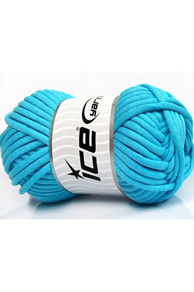 Ice yarns 1×250 جرام. خيوط قطنية صيفية من القطن الفاخر باللون الفيروزي، قطن، ...