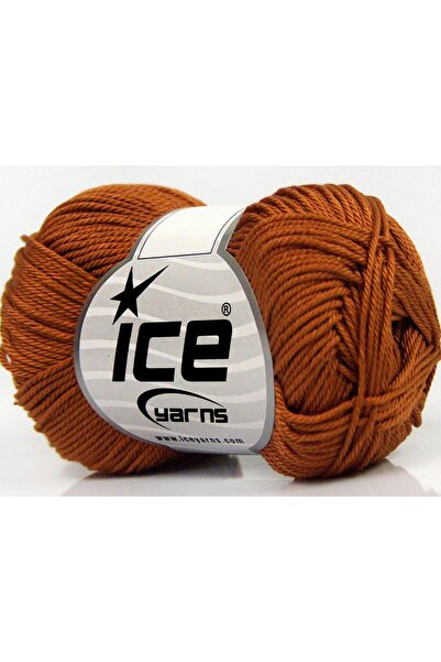 Ice yarns 6×50 جرام. خيوط قطنية صيفية من نوع GIZA COTTON بلون الكراميل، قطن، ...