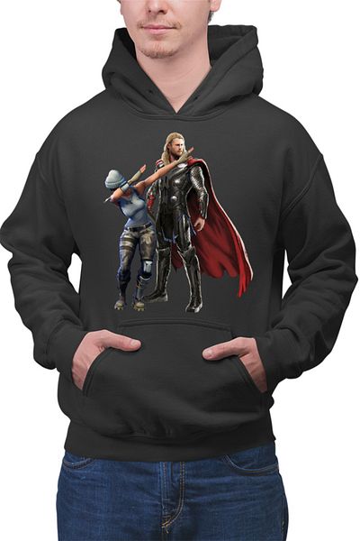 OEM Men's Hoodie Fortnite Dub Meme Thor Hammer