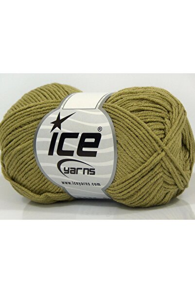 Ice yarns 8x50 جرام. خيوط صيفية من أكريليك الخيزران، لون كاكي فاتح، من LORENA...