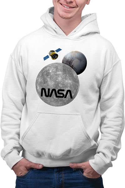 OEM Men's NASA Moon Pluto Space Ship Hoodie