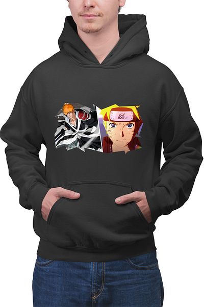 OEM Men's Hoodie Bleach Ichigo Naruto Boruto Online Animes