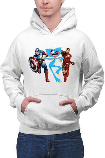 OEM Hanorac barbati Huggy Wuggy Captain America Ironman Funny Team Scary