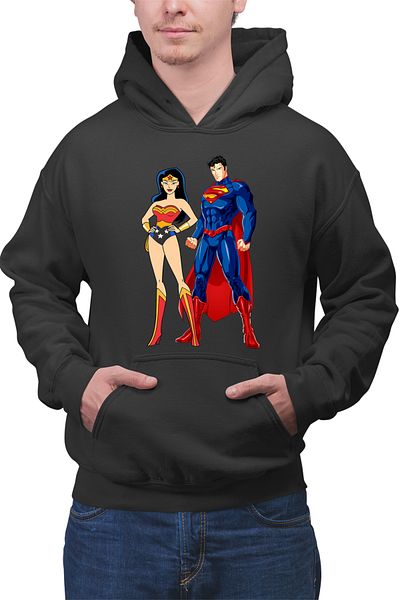 OEM Men's hoodie Superman Wonder Woman Superwoman Girl Power