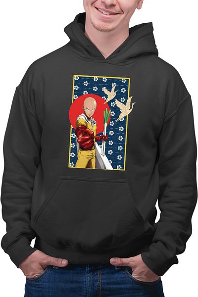 OEM Hanorac barbati One-Punch Man Japanese Pattern Flag Bird