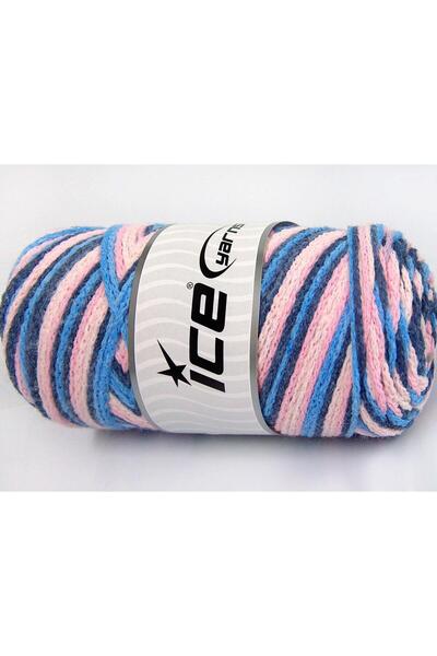 Ice yarns 2×200 جرام. خيوط ساڤر تشين كولور بألوان الوردي الأكريليكي، ألوان زر...
