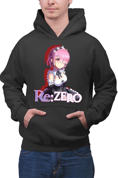 OEM Men's Hoodie Re Zero RAM Maiden Strongest Sister Demon Otaku Japan