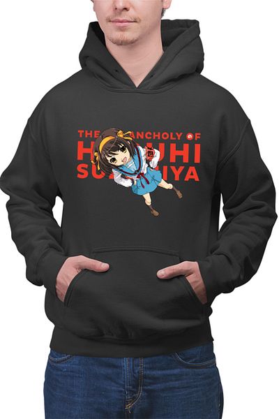 OEM Men's hoodie Haruhi Suzumiya Highschool Uniform Club SOS Fun Action