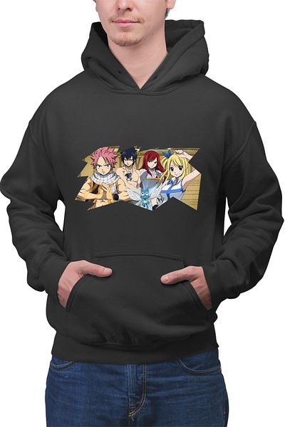 OEM Hanorac barbati Fairy Tail Best Friends Funny Cat Anime