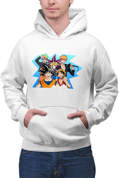 OEM Men's hoodie Bleach Naruto Songoku OnePiece Luffy Boruto