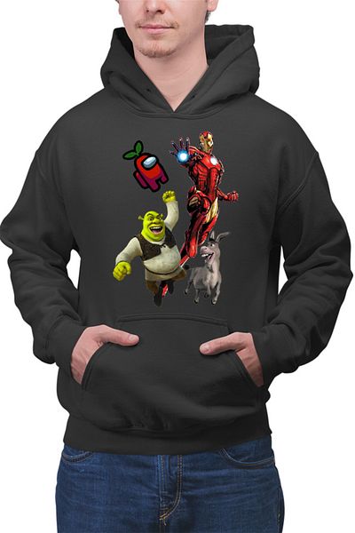 OEM Hanorac barbati Ironman Shrek Among Us Flying Space