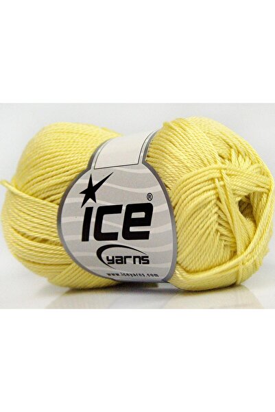 Ice yarns 6×50 جرام. خيوط قطنية صيفية صفراء فاتحة من GIZA COTTON، قطن، 100% قطن
