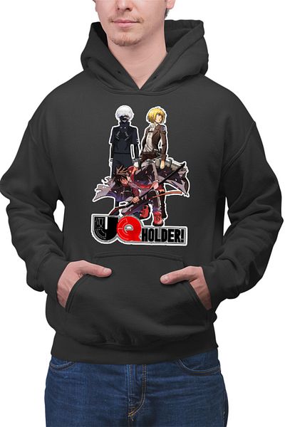OEM Men's Hoodie UQ Holder Touta Demon Samurai Sword Soul Anime Otaku