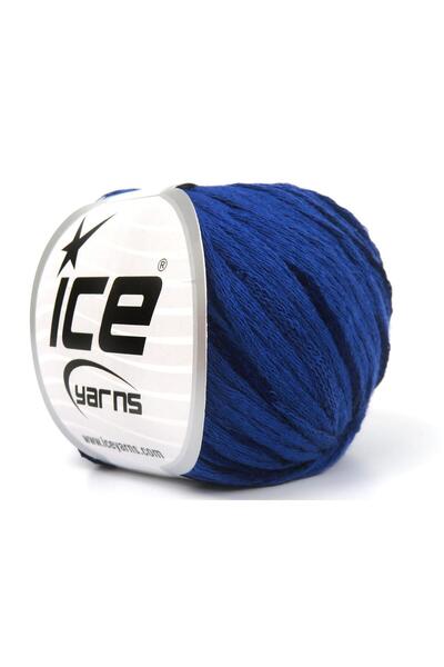 Ice yarns 6×50 جرام. فيسكوز صيفي، قطن فيسكوز أزرق داكن، خيوط صيفية، قطن
