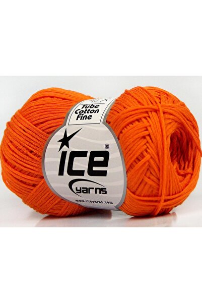 Ice yarns 8x50 جرام. خيوط قطنية ناعمة من القطن البرتقالي للصيف، قطن