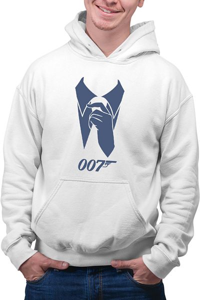 OEM Men's sweatshirt James Bond White Collar Ian Fleming MI5