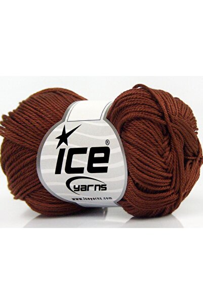 Ice yarns 6×50 جرام. خيوط قطنية صيفية بنية اللون من GIZA COTTON، قطن، 100% قطن