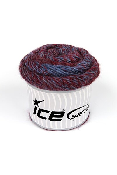 Ice yarns 2 × 150 جرام. كعكة كامارو أكريليك، صوف بورجوندي شتوي، صوف، نمط باتي...