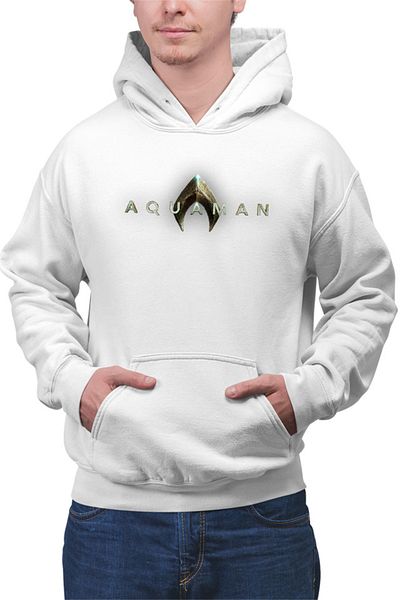 OEM Men's Hoodie Aquaman Logo DC Comics Warner Bros