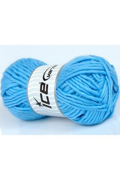 Ice yarns 4x100 جرام. ناديرا أكريليك أزرق شتوي، خيوط مسطحة، سميكة، أكريليك