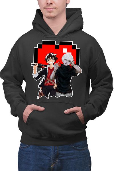 OEM Men's Hoodie UQ Holder Touta Kaneki Tokyo Ghoul Vampire Minecraft