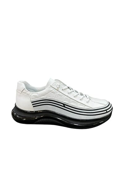 Libertino Erkek Beyaz Hakiki Deri Sneaker