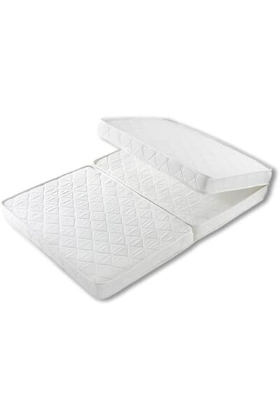 INFINI HOMES مرتبة قابلة للطي من إسفنج عالي الكثافة باللون الأبيض (90 عرض × 180 طول × 7 ارتفاع)