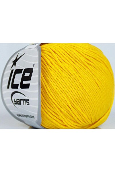 Ice yarns 8x50 جرام. خيوط أديل القطنية، خيوط أكريليك صفراء للأطفال، خيوط صيفي...