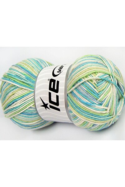 Ice yarns مجموعة من 4 خيوط من خيوط الجليد LORENA COLOR (50% قطن) بوزن 100 جرا...