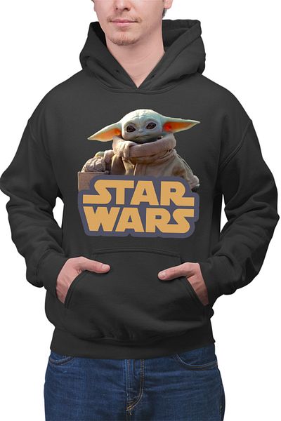 OEM Men's Hoodie Star Wars Baby Yoda Cute Small Logo Power