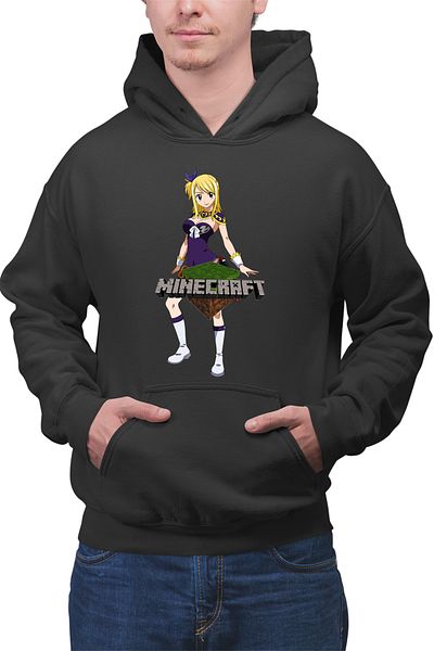 OEM Men's Hoodie Fairy Tail Lucy Minecraft Fan Anime Manga