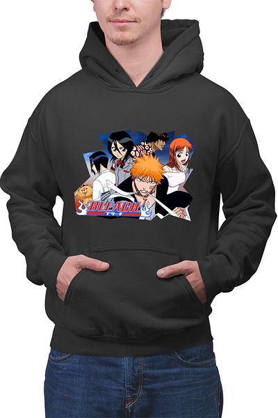 OEM Men's Hoodie Bleach Ichigo Kurosaki Anime Manga Crew