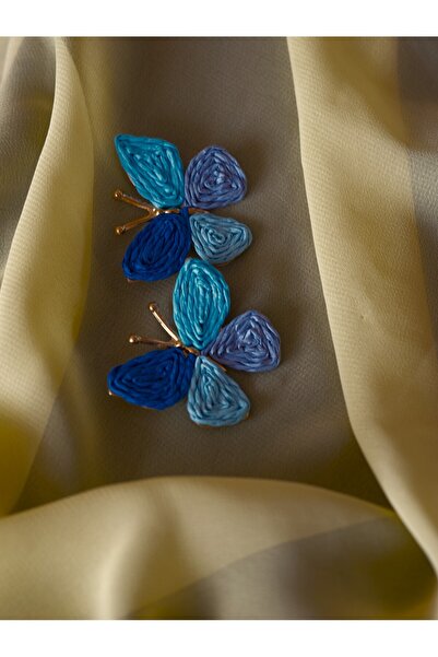 saaden jewelry SAADEN Kelebek Hasır Küpe