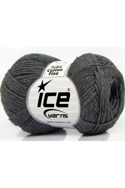 Ice yarns 8x50 جرام. خيوط قطنية ناعمة من القطن الرمادي الداكن للصيف، قطن