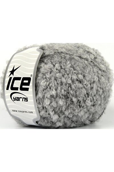 Ice yarns 8x50 جرام. خيوط الألبكة بوكليه، فيسكوز، صوف، أكريليك، رمادي فاتح فا...