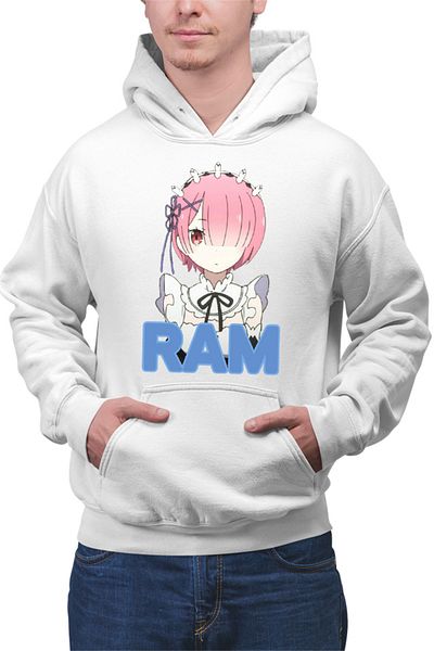 OEM Men's hoodie Re Zero RAM Sister Isekai Paranormal Demon Time Travel