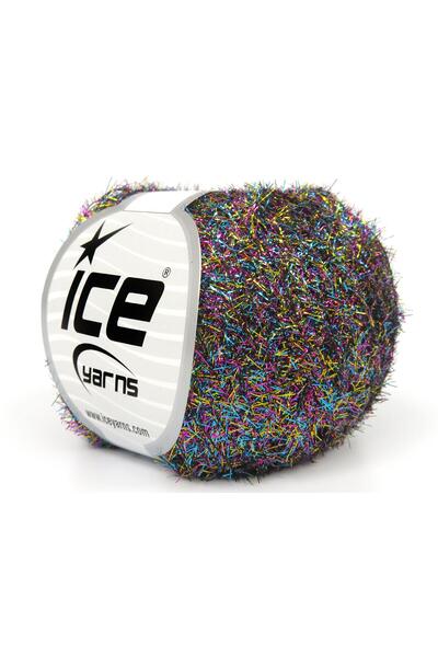 Ice yarns 8x50 جرام. لمعة معدنية، لون وردي معدني، أسود، تركواز، لامع ذهبي معد...