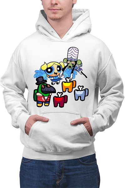 OEM Men's Hoodie Among Us Impostor Character Wonder Mojo Jojo Bubble