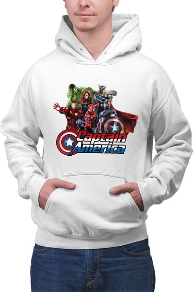 OEM Men's hoodie Captain America Hulk Iron Man Catgirl Marvel DC Comics