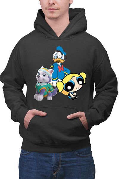 OEM Hanorac barbati Donald Duck Powerpuff Girls Bubble Paw Power Husky Dog