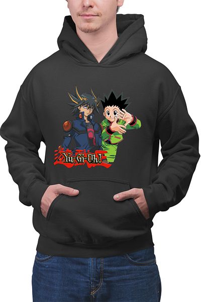 OEM Men's Hoodie Yu Gi Oh Yusei Fudo Hunter x Hunter Duel Game
