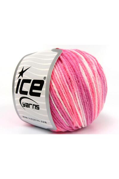Ice yarns 8x50 جرام. خيوط صيفية من لورينا باستيل، أكريليك، قطن أبيض، درجات ال...