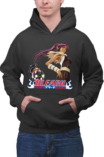 OEM Men's hoodie Bleach Yoruichi Shihouin Fortnite Magenta Bomb