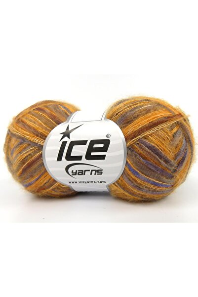 Ice yarns 8x50 جرام. صوف توكان، أكريليك بدرجات البني والأزرق والرمادي والذهبي...