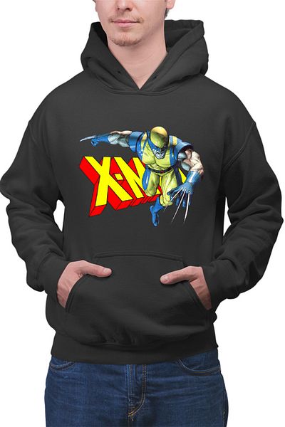 OEM Men's Hoodie Wolverine X-Men Logo Superpower Hero