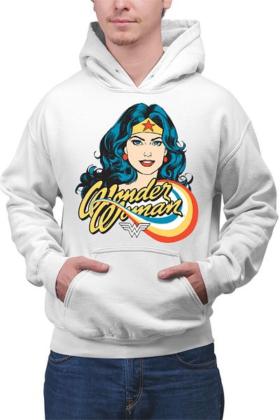 OEM Men's Hoodie Wonder Woman Retro Comics Star Beautiful Power