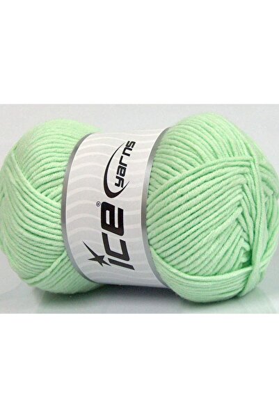 Ice yarns 4x100 جرام. خيوط صوفية من الأكريليك والقطن باللون الأخضر النعناعي ل...