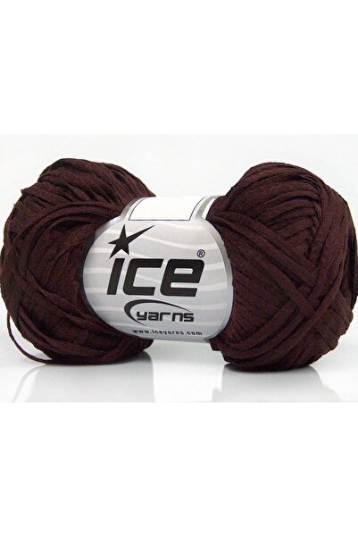 Ice yarns 8x50 جرام. خيوط فيولينو أكريليك بلون بورجوندي داكن، خيوط صيفية، 100...